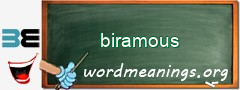WordMeaning blackboard for biramous
